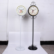 Creative Straight Pole Desktop Seat Bell Iron Art Home Decoration Pendulum Pieces Fields Garden Retro Metal Home Handicraft Clock
