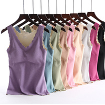 Winter wear bottom vest with a bra mat and warm underwear in winter with a thick winter