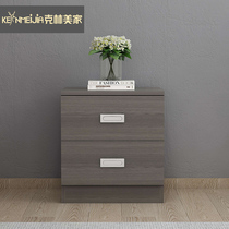 Modern simple bedside table double drawer storage storage bedside cabinet side cabinet bedroom small cabinet
