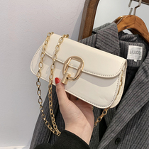 Tidal Packets Bag 2021 New Chains High Rush Satchel Satchel Bag Foreign Air Texture Chain Single Shoulder Small Square Bag