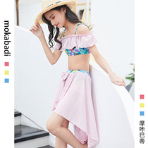 Girls swimsuit Female childrens one-piece Princess Hot Spring Korean skirt Korean version cute skirt medium and large childrens bikini