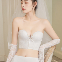 Japanese strapless underwear women gather non-slip small chest chest upper support invisible wedding dress special collection bra stickers