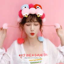 Japanese GP Universal Pictures City Sesame Street Moppy Cute Ins Wind Makeup Photo Hair with Cartoon Hair Stirrup