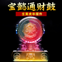 2022 Tiger-year-old Baoyi Yi Tongcai Drum Glazed Swing Piece Home Living Room Office of Fortune And Mascot for Men and Women