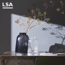 LSA handmade glass vase home transparent glass hydroponic vase creative Nordic large glass vase