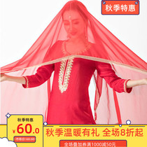 Yimans Dance Indian Sari female veil headdress big gauze Shellana with shawl belly dance veil