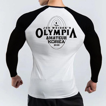 Fitness long sleeve mens quick-drying clothes tight T-shirt Olympic muscle competition spring autumn sports running training brothers on clothes