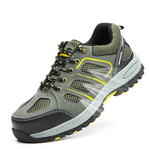 Lightweight labor protection shoes mens deodorant summer anti-smashing and puncture safety breathable steel Baotou construction site old protection work shoes
