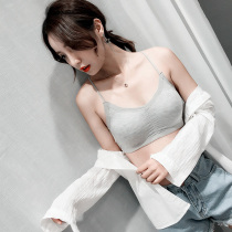 Lingerie beauty back wrapped chest Modal base sexy anti-light slim versatile cross sling bandeau one piece