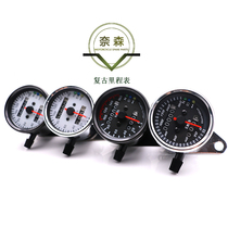 Motorcycle instrument retro modified odometer kilometer meter LED two-color three-light indicator instrument dual mileage meter