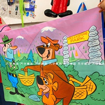 ten thousand Tsai Store Yoga Bear Bear Decoration Painting Oversized Retro Soft Dress