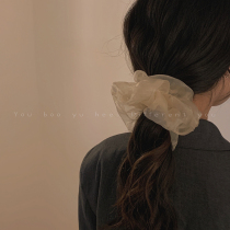 Snow gauze pig large intestine Hairband ins French retro hair accessories headline temperament tied hair headwear Net red hair rope women