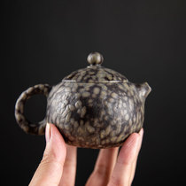 Sanqingshan rice stone tea set Natural stone tea pot New Chinese jade translucent pure handmade Shih Tzu pot