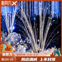  New wedding props simulation peacock grass feiling grass flower arrangement decoration fake flower reed leaf wedding supplies