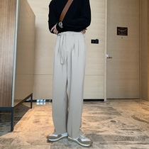 Hualun Spring and Autumn Hanging Feeling Casual Pants Men Loose Straight Korean Version Trend Trousers Fried Street Pants 2021 Mens Pants