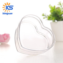 Creative flat heart-shaped candy box transparent hollow heart-shaped plastic box Love Box personality candy box