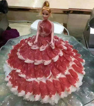 Hot Pot restaurant creative personality lamb tableware Barbie Princess fat beef roll beauty set doll