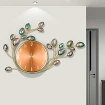 2021 new living room clock wall clock Wall personality decoration mute movement large shell high grade metal quartz clock