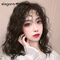 Wig womens long hair wool roll short curly hair net red natural full head set temperament fluffy clavicle hair