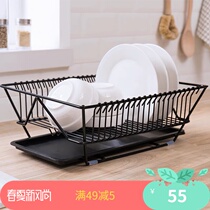 Nachuan kitchen single-layer drip bowl rack drain basket Tableware basket storage dish rack IKEA stainless corner