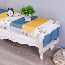 Nordic minimalist TV cabinet dust cover custom rectangular fabric tea table tablecloth wine cabinet shoe cabinet dust cover cloth towel