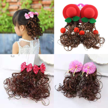 Child Wig Girl Fake Braid Hair Adorned Han Version New Female Baby Head Accessories Princess Cute Head Flower Hairpin