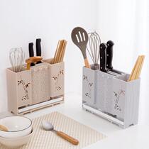 Chopstick cage wall-mounted household non-perforated chopsticks tube drain thickened kitchen tableware spoon storage box large capacity