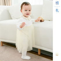 First gift baby New Year dress female baby dress dress skirt baby climb dress Princess dress girl dress autumn and winter