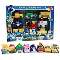 Korea Q version of Perley robot return car toys Taiwan hot sale cartoon educational police car toys 8 sets