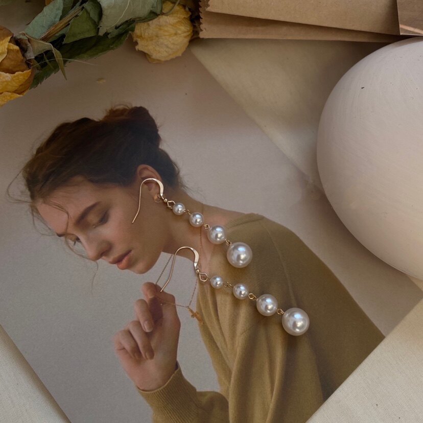 Australia's Home Pearl Earrings Earrings Bracelet Women's Long Version American 14k Bag Gold Earwear Temperament High Quality Gift Items