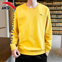 Anta pullover clothes mens official website flagship 2021 new spring and autumn round neck loose thin long sleeve sports shirt