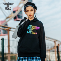 boylondon childrens clothes hooded clothes autumn and winter colorful Eagle Print