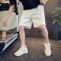 Casual Shorts Tide Cards Mens Summer Loose Sports Tide Signs Ins 50% Pants Mens White 40% Pants