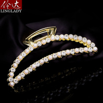 Lingda Europe and America large grab clip fashion retro girl hair card back head grab clip metal clip head jewelry