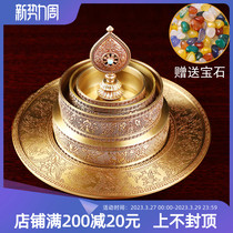 Pure copper Tibet Manza plate fine hand carved for the wiring of seven - BMAN CARMAN