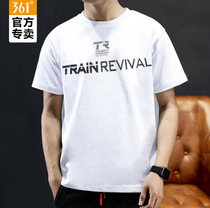 361 short sleeve mens summer new breathable sports round neck T-shirt mens 361 Degree Mens casual white T-shirt
