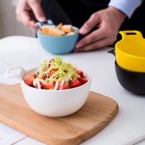 Nordic ceramic rice bowl Bowl home tableware eating bowl soup bowl matte salad bowl Small Bowl roasted bowl noodle bowl