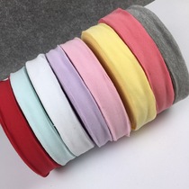 Pure cotton knitted fabric bao bian bu article cotton jersey gun bian tiao solid color edging 3 5cm width