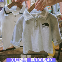 Boys long sleeve T-shirt 2020 Spring and Autumn new children Korean Polo base shirt 5 small childrens clothing cotton foreign style top