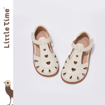 littletime girl Rome sandals summer 2022 new princess single shoes children softbottom Baotou beach shoes