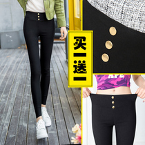 Leggings women wear black nine-point thin section small feet spring and autumn season 2021 new high-waisted thin pencil trousers