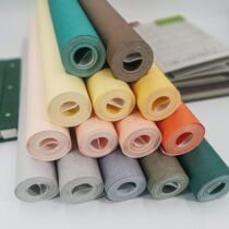 Nordic Mediterranean fashion wallpaper green plain living room bedroom room TV background long fiber silk wallpaper