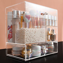 Net celebrity cosmetics storage box mask large-capacity drawer dust-proof lipstick brush bucket skin care desktop transparent shelf