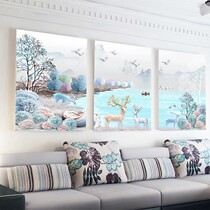 Diamond pictorial cross embroidered round drilling new embroidered living room simple atmosphere hair Cairoe deer full diamond brick-and-mortar embroidered with diamond 2022