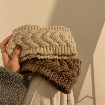 Hair Thread Hair Stirrup Knit Hair with women Daily Outer wear short hair autumn winter out wide side Fashion wide winter head hoop movement