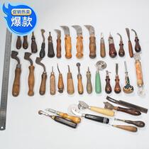 Western Antique Early Fashioned Artisan Tools Leather Goods Leather Artisan Utensils Nostalgia Leather Collection House Folklore Swing