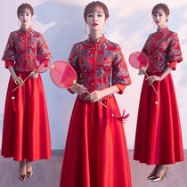 Out of the rental bridesmaid best man suit 2021 new summer sister group small man Chinese style large size fat mm