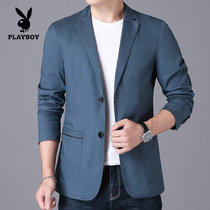 Flower Playboy small suit jacket mens spring fall slim fit for a casual Western suit Korean version Trend middle-aged single West