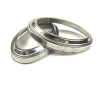 Stainless steel oval decorative cover flat egg-shaped guardrail fence railing pipe cover elliptical pipe decorative pipe accessories