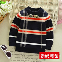 Autumn mens baby round neck sweater 6 months childrens pullover sweater 0-1 year old baby boy Joker shirt